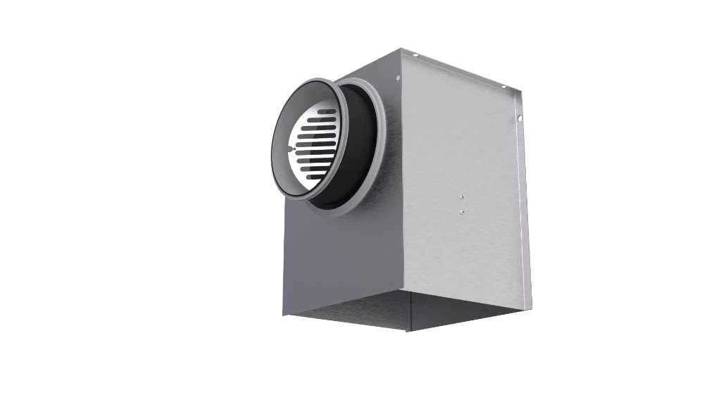 DP120 - PLENUM VOOR MULTIDIRECTIONEEL PLAFONDROOSTER EG400 (125, 150x150, Nee)