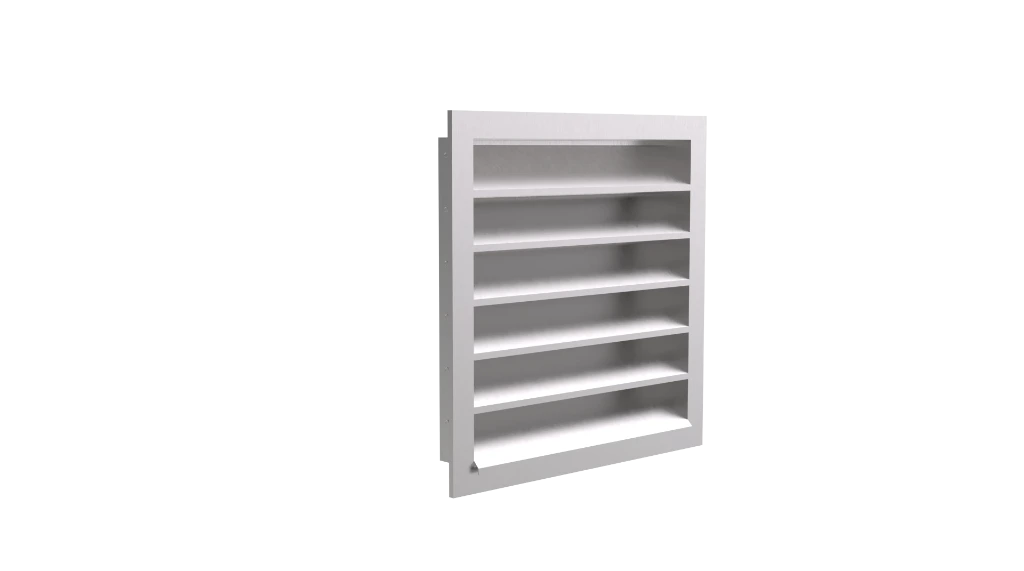 W-800 - ALUMINIUM EXTERNAL LOUVRE (300, 300, With screw holes, RAL9003M)