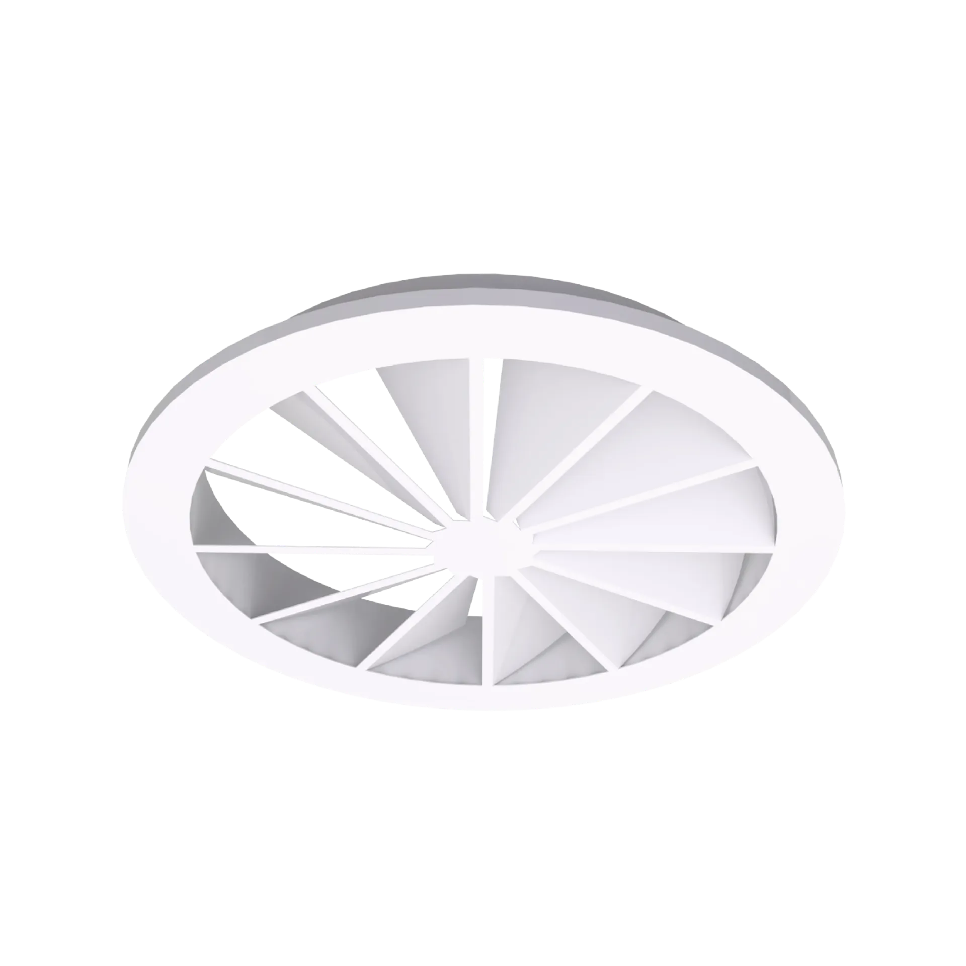 WR210 - ROUND SWIRL DIFFUSER WITH FIXED BLADES (125, RAL9003M)