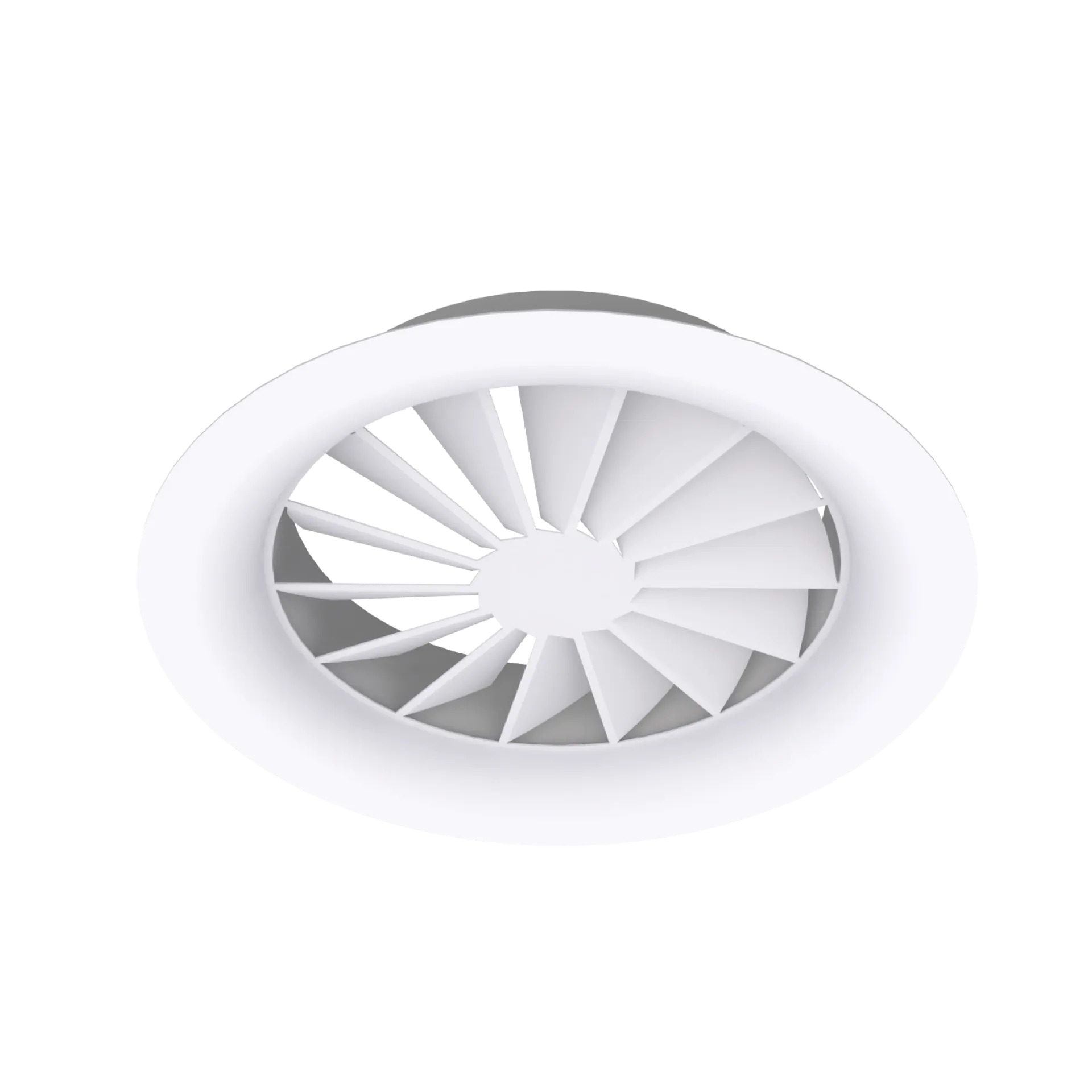 WR230 - DIFFUSEUR CIRCULAIRE À JET HÉLICOÏDAL À AILETTES FIXES ET CÔNE DE DIFFUSION (125, RAL9003M)